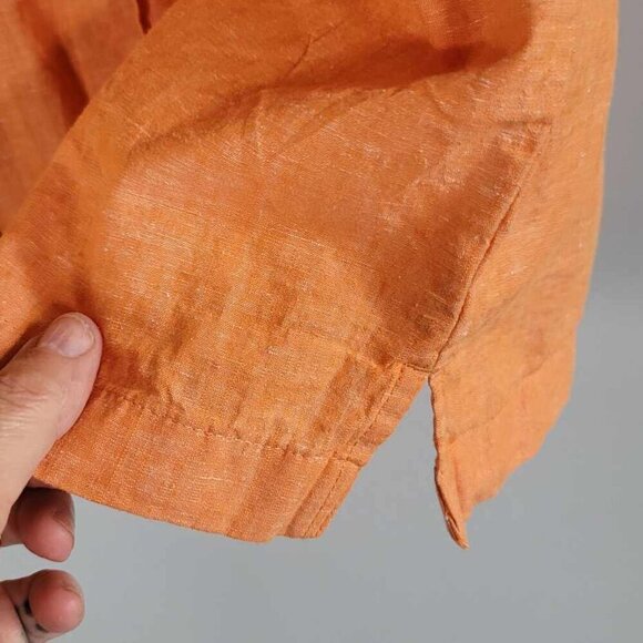 Mens Cubavera orange button up dress shirt. EUC - Picture 7 of 8